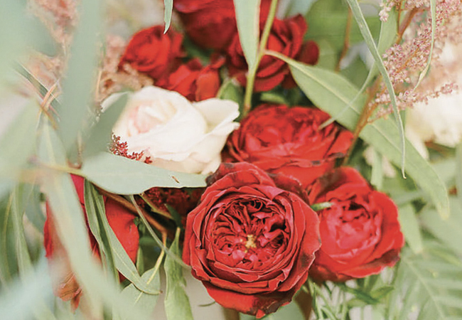 Weddings Unveiled: Romantic Red Florals