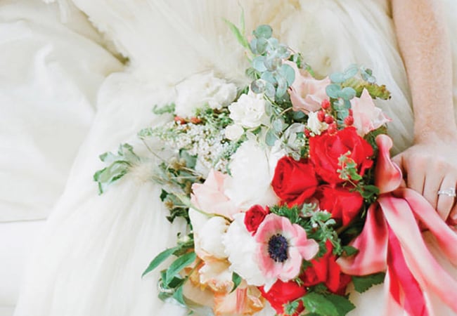 Weddings Unveiled: Romantic Red Florals