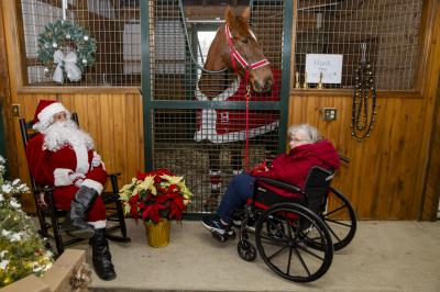 BraveHearts Equine Center Christmas on the Farm and Visit Hank